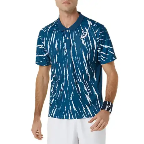 Asics Shirt Men's Gray Mackerel Blue