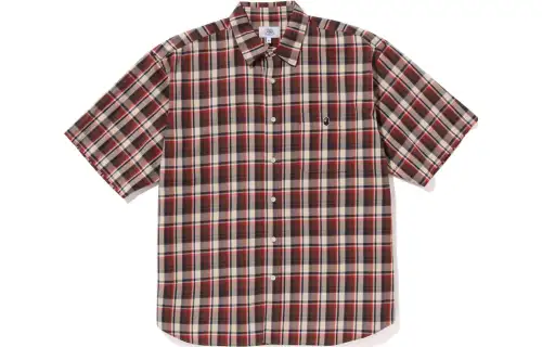 Bape Mini Ape Head Check Loose Fit S/S Shirt