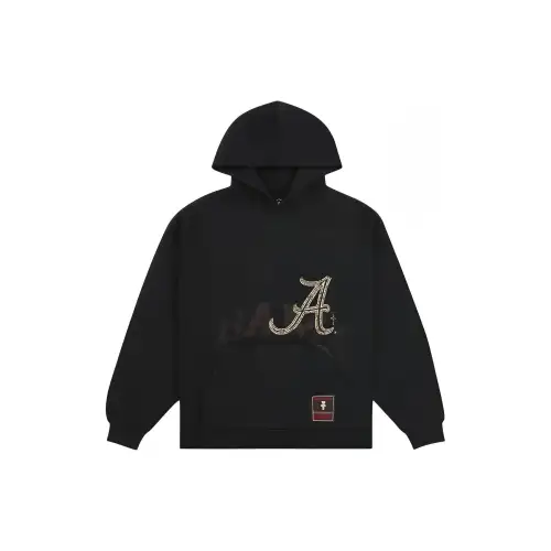 Travis Scott x Mitchell Ness Collaboration SS24 UNIVERSITY Of ALABAMA LOGO Sweatshirt Unisex Black