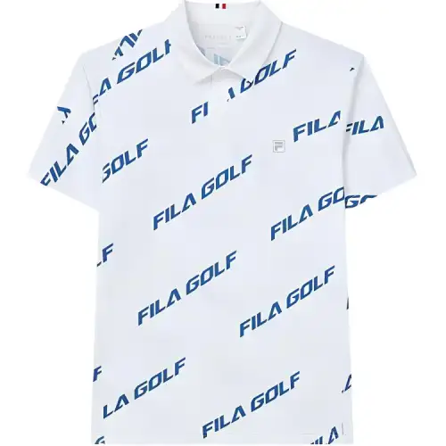 FILA Golf Polo Shirt Men's All Over Print