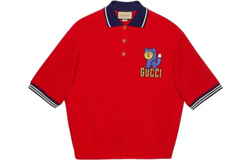 GUCCI FW22 Polo Shirt Men's Red
