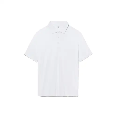 FILA Polo Shirts Men's White Polo Collar Moderate Straight Fit
