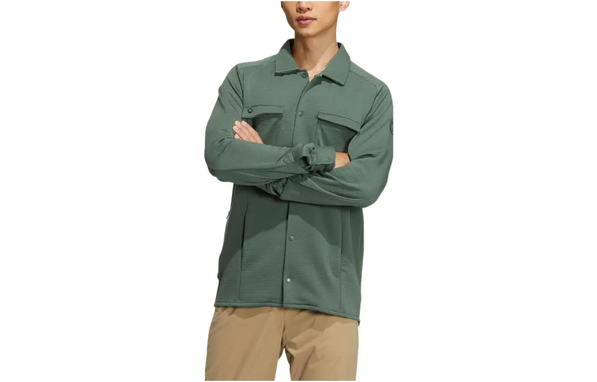 Adidas Shirts Men's Light Green Lapel Moderate Other