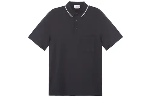 HERMES SS23 Polo Shirt Men's Black