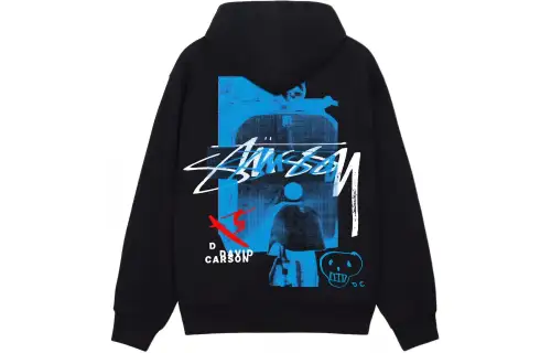 Stussy David Carson Vespa Hoodie Black