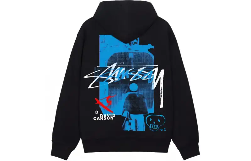 Stussy David Carson Vespa Hoodie Black