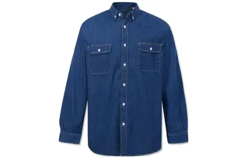 Levis Shirts Men's Blue Pointed Collar Moderate Other