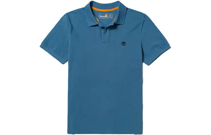 Timberland Polo Shirts Men's Marine Blue Polo Collar Moderate Straight Fit