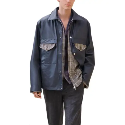 HERMES FW24 Shirt Men's Oil Blue