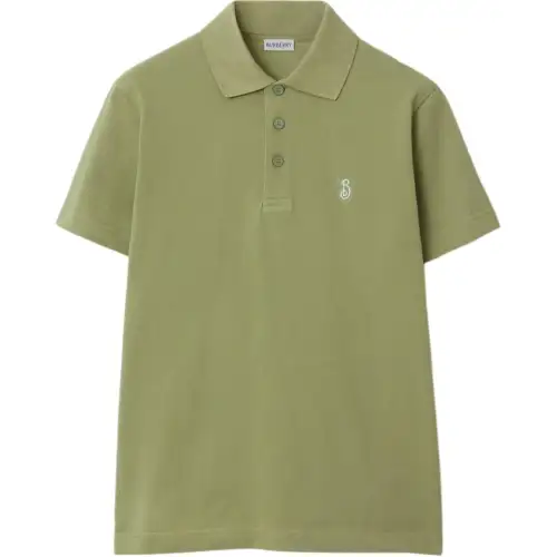 Burberry logo-embroidered polo shirt