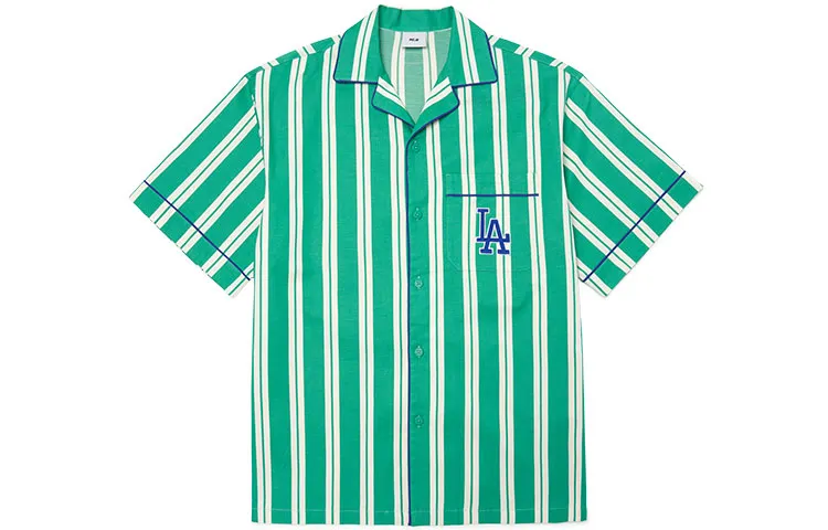 MLB Los Angeles Dodgers Shirts Unisex Mint Green Cuban Collar Moderate Other