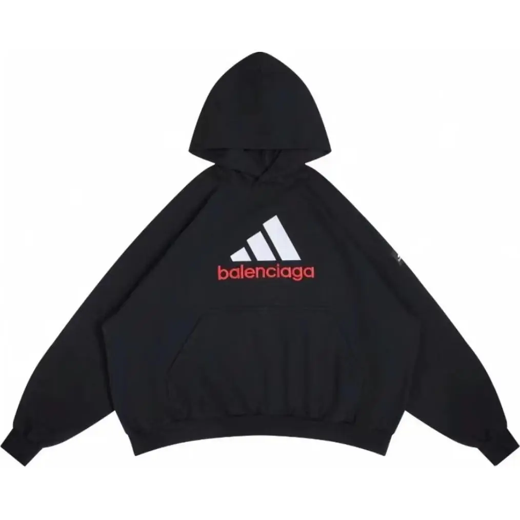 Balenciaga x Adidas Sweatshirt Loose Fit Men's Black