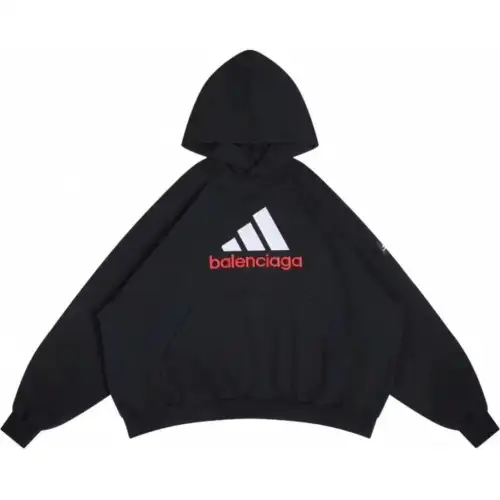 Balenciaga x Adidas Sweatshirt Loose Fit Men's Black