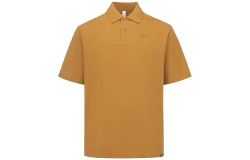 Reebok Polo Shirts Men's Brown Polo Collar Moderate Straight Fit