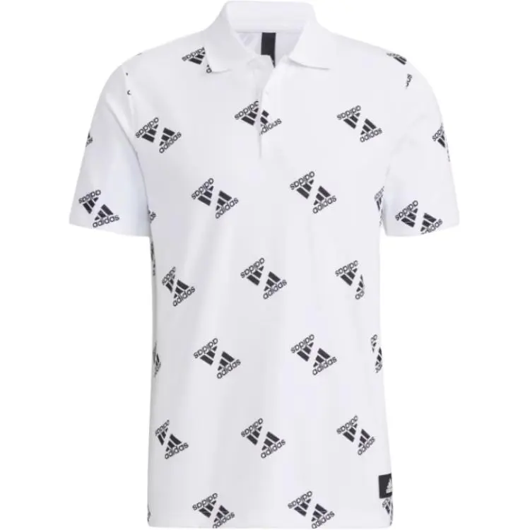 Adidas Polo Shirts Men's White Polo Collar Moderate Straight Fit