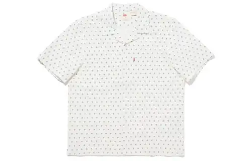 Levis Shirts Men's White Cuban Collar Moderate Other