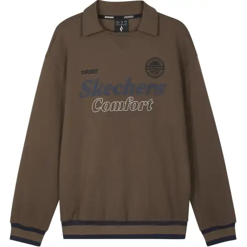 Skechers Sweatshirt Men's Yellow Earth Color