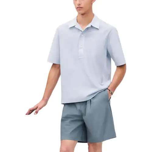 HERMES SS25 Polo Shirt Men's Glacier