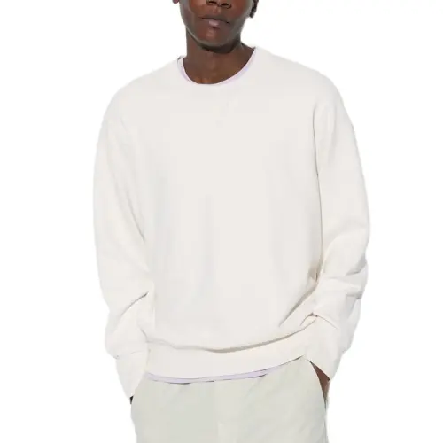 UNIQLO Sweatshirts Unisex Ivory Crew Neck Moderate Other