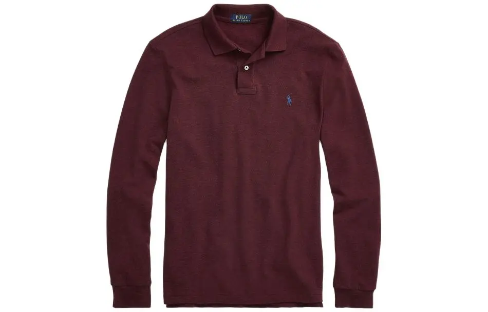 Polo Ralph Lauren FW23 Polo Shirt Custom Slim Fit Men's Burgundy
