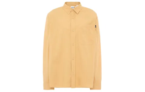 Timberland Shirts Men's Orange Pointed Collar Moderate Shirt