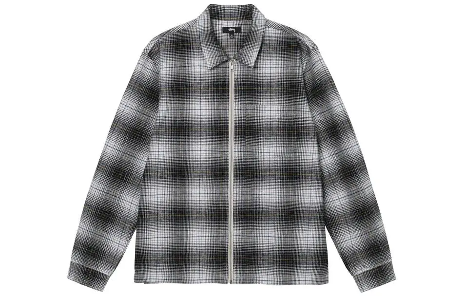 Stussy Paul Shadow Plaid Zip Shirt