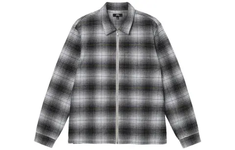 Stussy Paul Shadow Plaid Zip Shirt