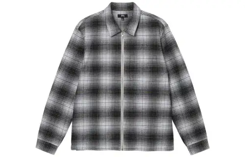 Stussy Paul Shadow Plaid Zip Shirt