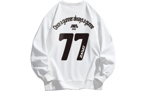 JEANSWEST Sweatshirts Unisex Crew Neck Moderate Regular