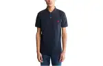 Timberland Polo Shirts Men's Navy Blue Polo Collar Moderate Straight Fit