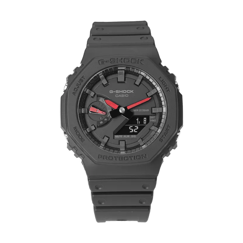 CASIO Custom Collection Electronic Movement Resin Strap Watch Unisex Black Dial
