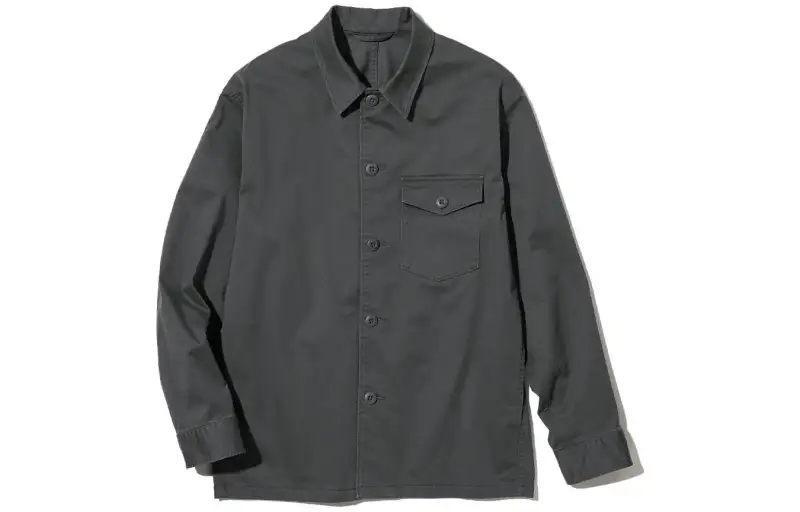 UNIQLO Shirts Men's Dark Gray Lapel Moderate Other