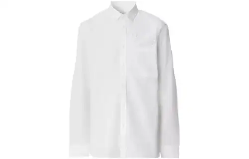 Burberry Shirts Men's White Lapel Moderate