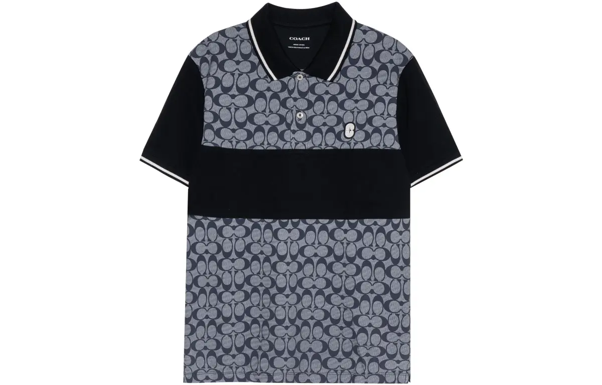 COACH SS23 Polo Shirt Men's Black