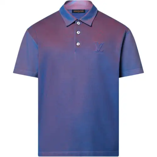 LOUIS VUITTON Iridescent Short Sleeved Piqué Polo Shirt