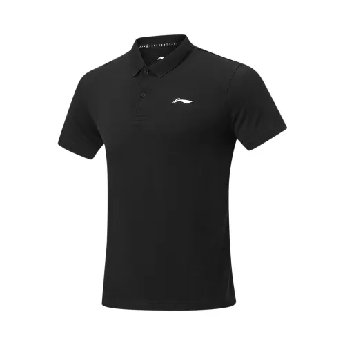 Li Ning Fitness Series Polo Shirt Men's Black