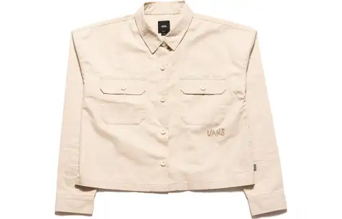 Vans HELENA Shirts Men's White Pointed Collar Moderate Other