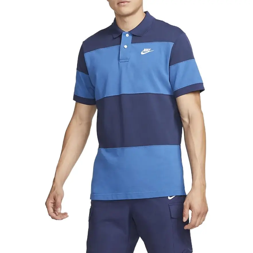 Nike Polo Shirts Men's Blue Moderate Straight Fit