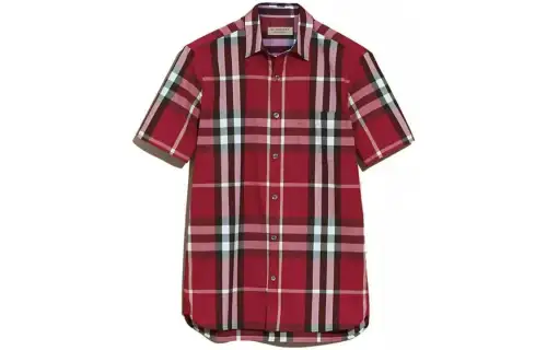 Burberry Shirts Men's Red Lapel Moderate Other