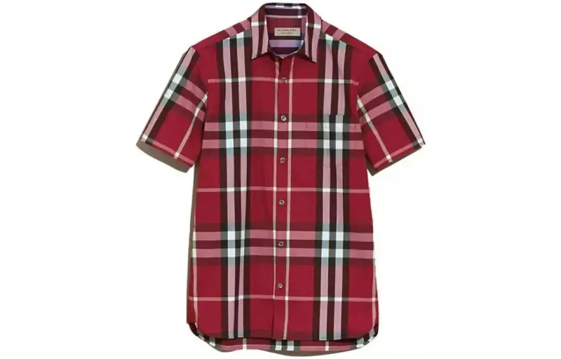Burberry Shirts Men's Red Lapel Moderate Other