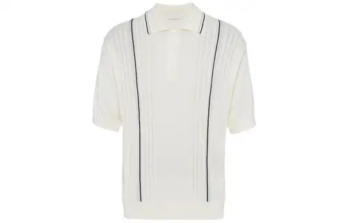 PRADA Polo Shirts Men's White Moderate Straight Fit