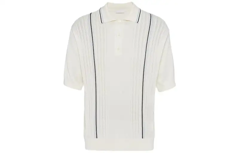 PRADA Polo Shirts Men's White Moderate Straight Fit