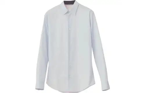 HERMES Shirts Men's Blue Lapel Moderate