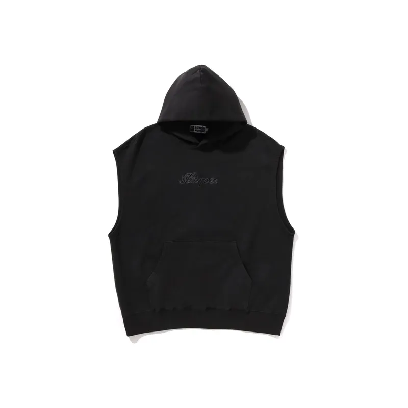 A BATHING APE Garment Dyed Sleeveless Hoodie