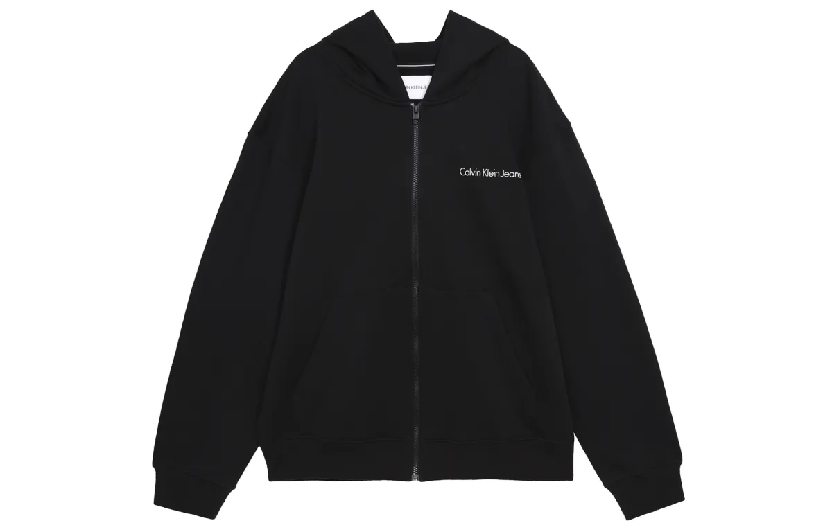 Calvin Klein Sweatshirts Men's Space Black Hooded Moderate Straight Fit