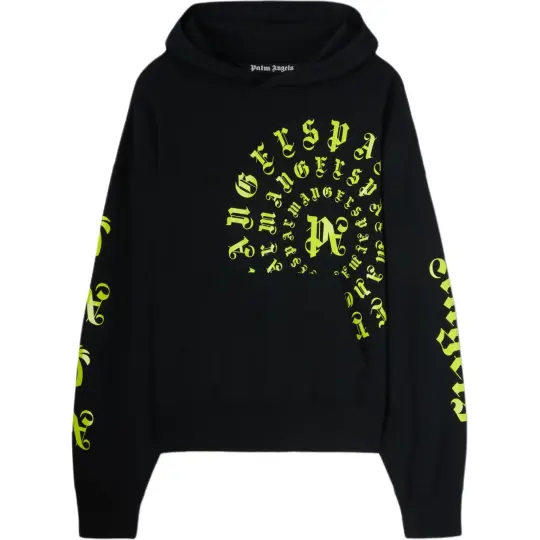 Palm Angels logo-print cotton hoodie