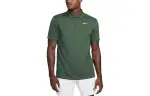 Nike Polo Shirts Men's Green Polo Collar Moderate Straight Fit