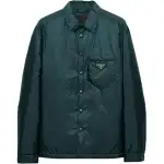 PRADA Shirts Men's Dark Green Lapel Moderate Other