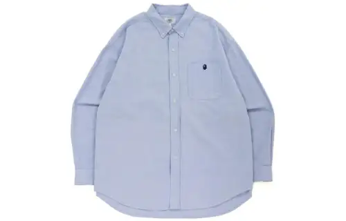 Bape Tonal One Point Oxford Loose Fit Bd Shirt