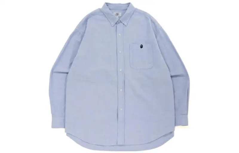 Bape Tonal One Point Oxford Loose Fit Bd Shirt